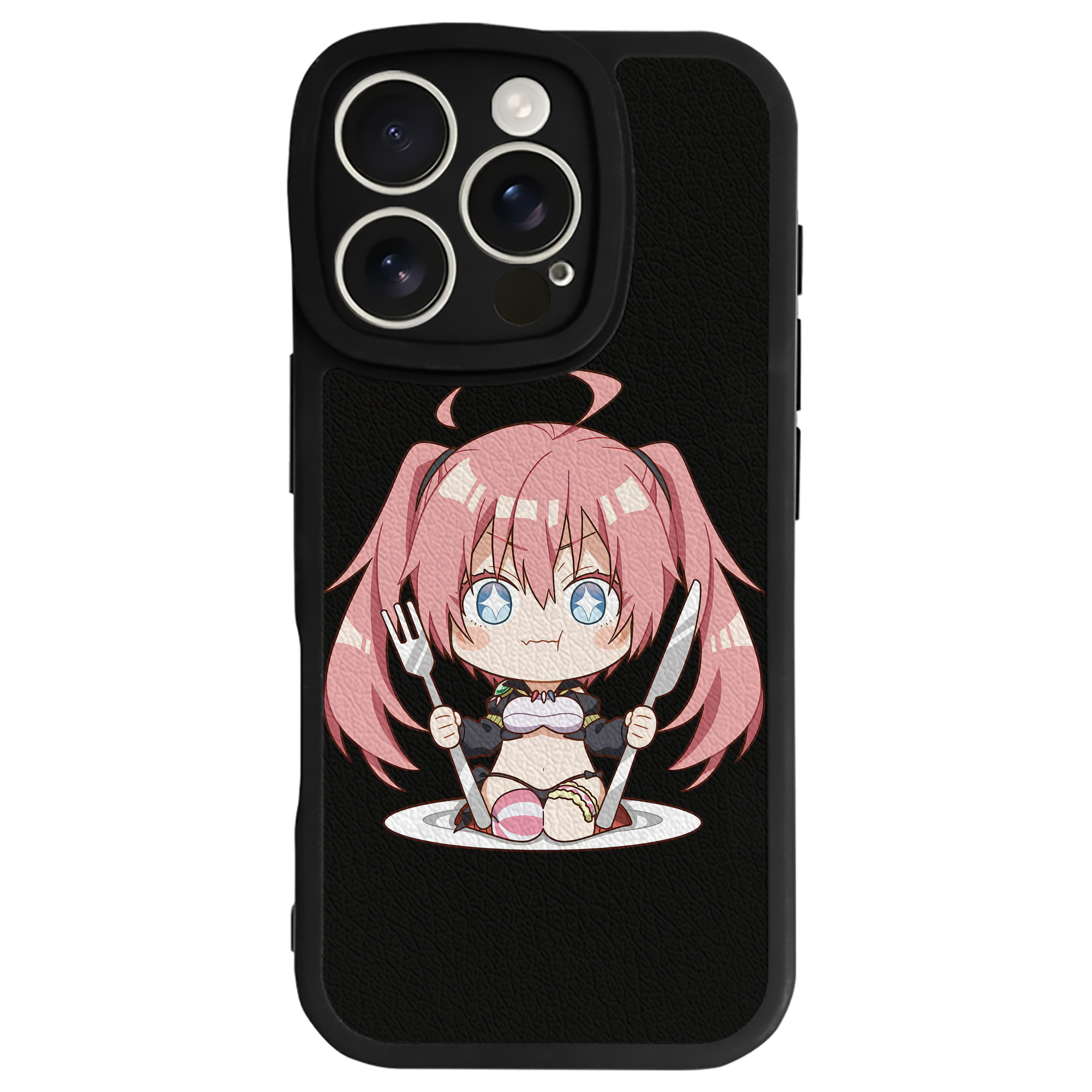 （画像用） 転スラ Regarding Reincarnated to Slime 【iPhone 16シリーズ対応】シリコンスマホケース（レザー調） 材質：シリコン